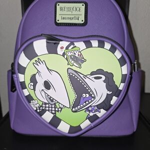 Loungefly Beetlejuice Purple Backpack